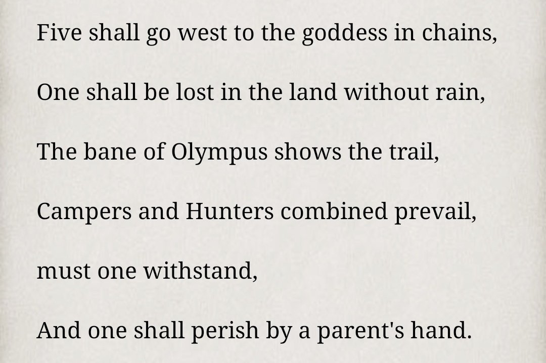 Shaob1nz's tweet image. Rereading Titan's Curse and My god The Prophecy for Titan's curse is wild I forgot this is the book where we actually see someone die. 

I can't wait for season 3 to happen 

#PercyJackson
#pjotwt
#Pjotv
