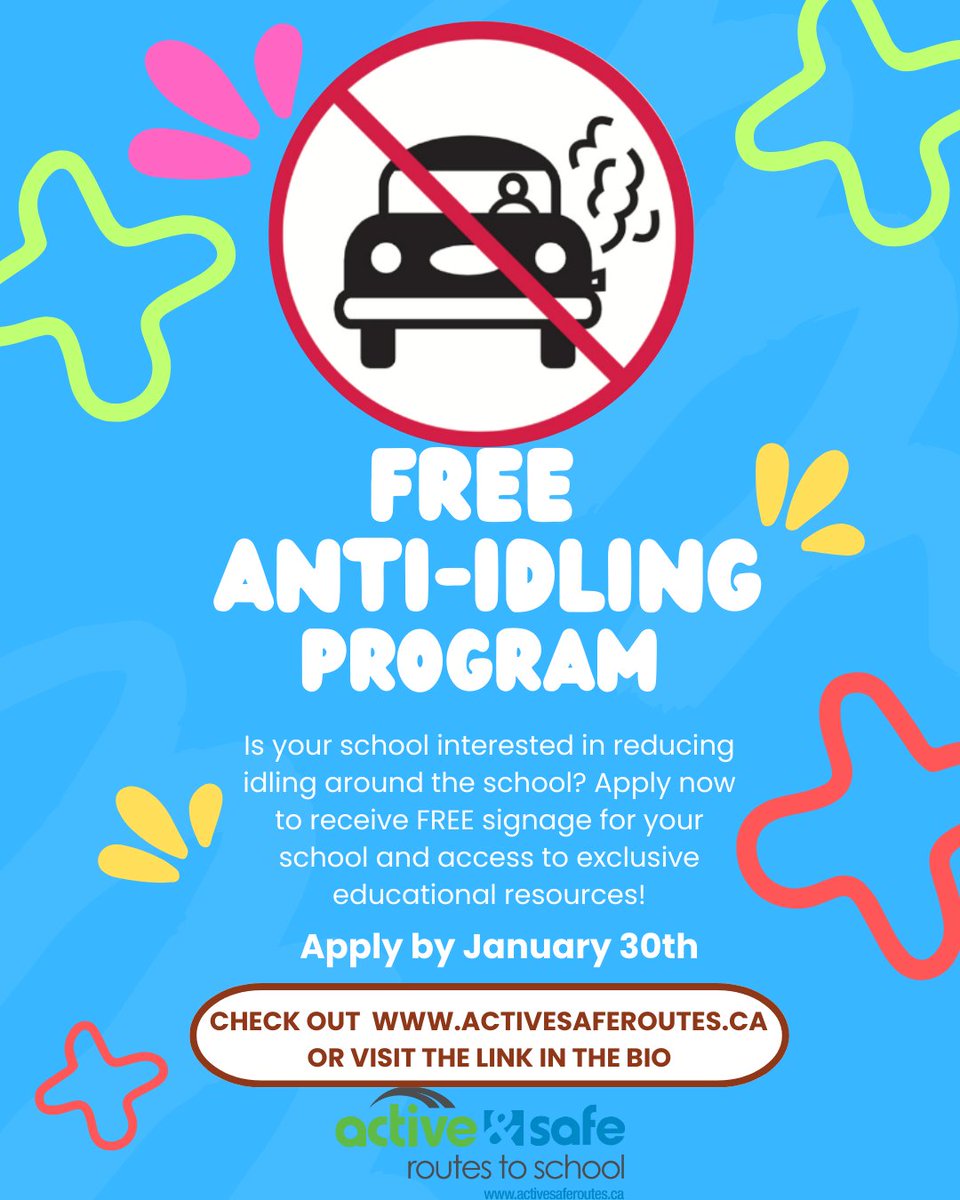 ELMO_ASRTS's tweet photo. @TVDSB @LDCSB schools get those applications in for your FREE anti-idling signs! These signs act as visual reminders to drivers to stop idling in our school zones. This program also includes lots of educational resources and activities. Apply today at https://t.co/g1c8b3LgCq https://t.co/hJObpFSkDl