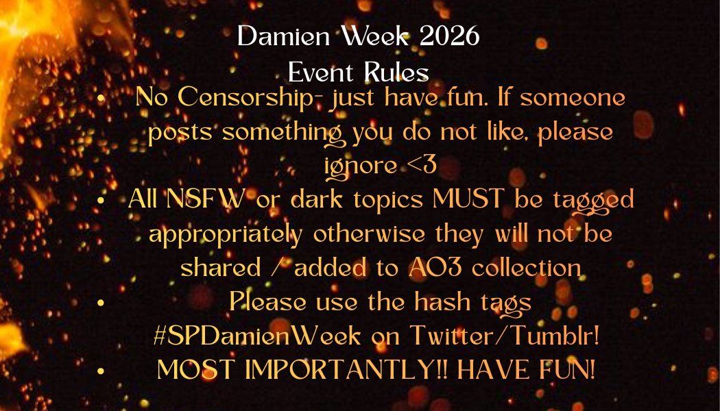 DamienWeek's tweet photo. EVENT RULES!! 

Event starts June 6th - June 13th! 
(Plain text posted in a second reply for easier reading!) https://t.co/UjxuDgQbhK