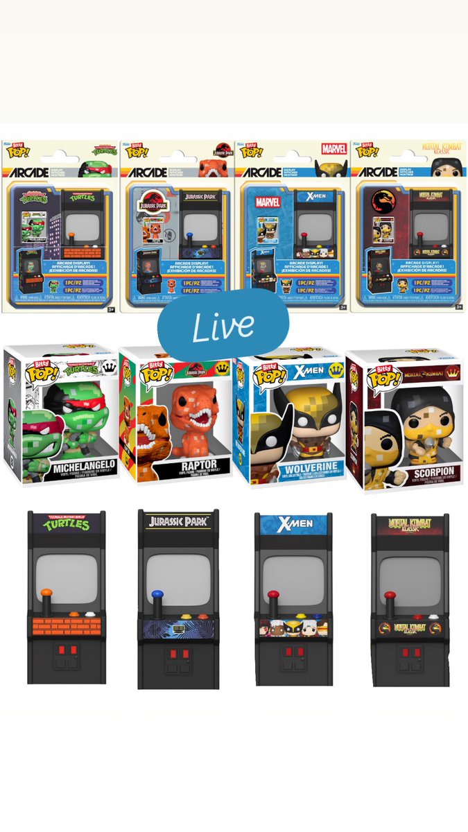 FunkoPOPsNews's tweet image. Now live! Bitty POP! Fans, grab the new Funko Arcade sets at the links below ~

   EE ~ fnkpp.com/EEBitty
   Amzn ~ fnkpp.com/Am121

#Ad #BittyPOP #FunkoPOPNews #Funko #FunkoPOP