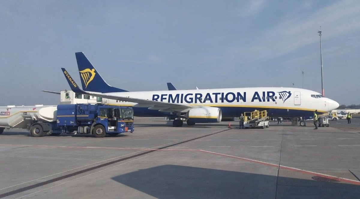 BROKENBRITAIN0's tweet image. Elon Musk should buy Ryanair and re-name it to "Remigration Air" 🤣

@elonmusk make it happen ✈️