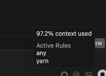 Well this is a first, I usually never go past 50% context since I use Cursor more as an assistant than the actual main driver, maybe my AI workflow is improving?