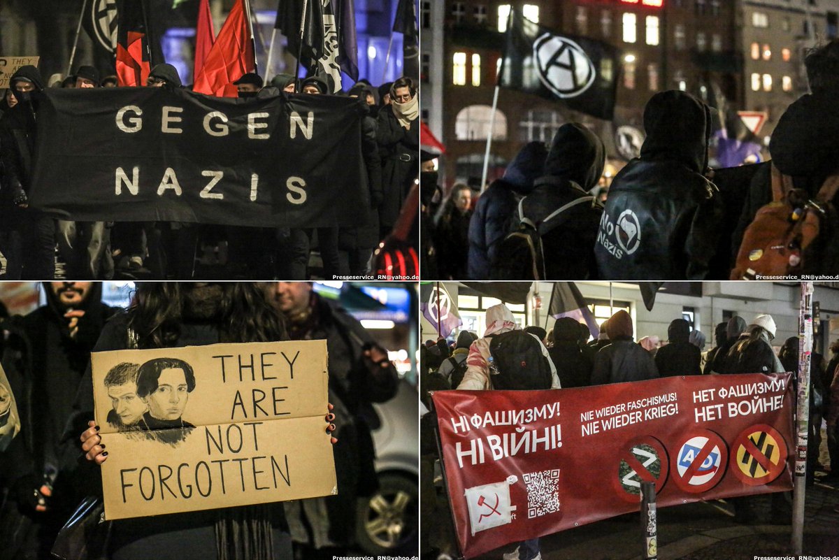 PresseserviceRN's tweet photo. In #Berlin #Friedrichshain erinnerten heute etwa 100 Menschen an #СтаниславМаркелов und #АнастасияБабурова.
Die beiden bekannten Menschenrechtsaktivisten wurden am 19.01.2009 in #Moskau von russischen Neonazis erschossen.
#B1901 #19января
Fotos: https://t.co/aIRBN5xJ6c https://t.co/ZF2VxJOsoI