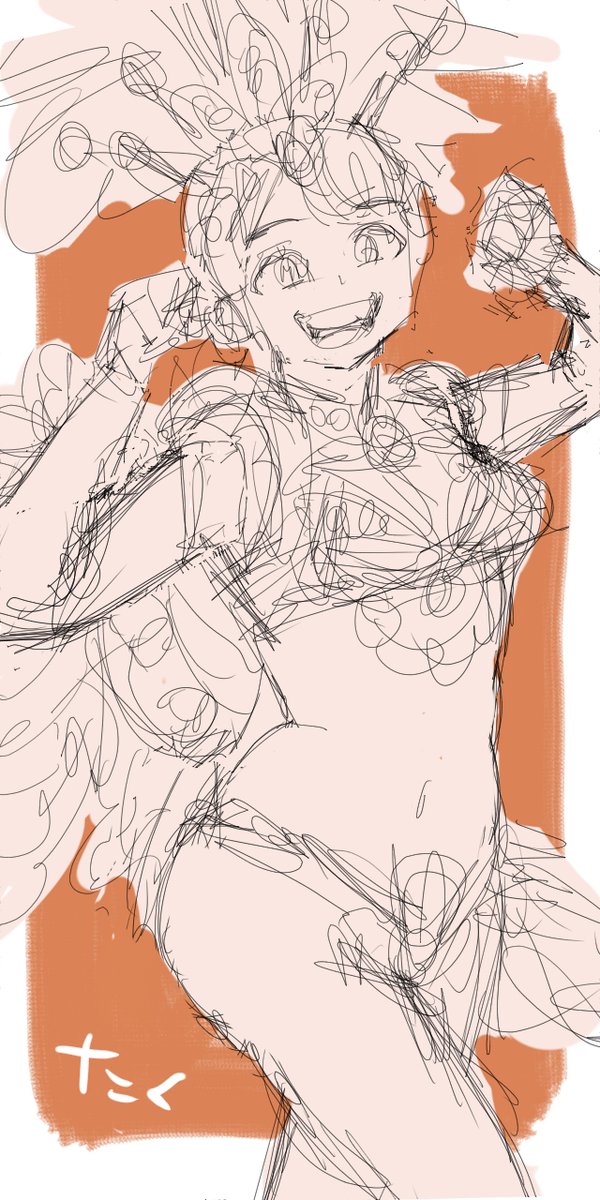 サンバガール75💃🏻途中経過      
#イラスト #illustration 