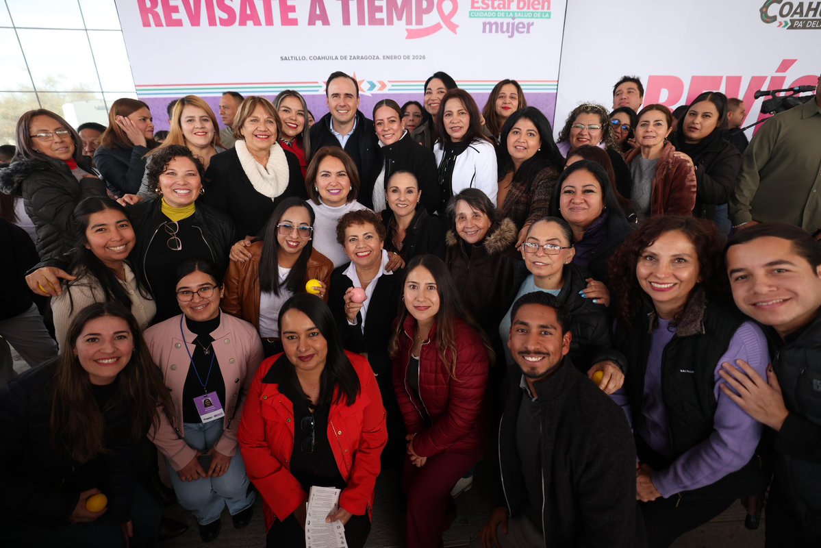 manolojim's tweet image. para atender y concientizar con mayor intensidad la prevención de cáncer de mama y cervicouterino. Hoy 19 de enero arrancamos las brigadas “Estar bien” con servicios de mastografía, papanicolaou y atención médica para la detección oportuna del cáncer. (2/3)