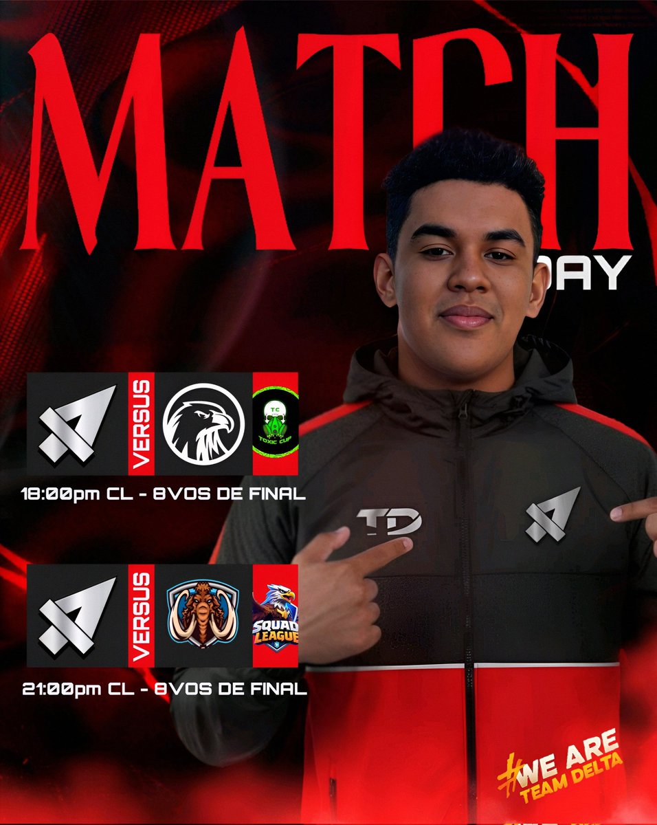 TDelta_CR's tweet image. #TDCR • MATCHDAY!

🏆▪️@ToxicCup3 [8VOS]
⏰▪️18:00 🇨🇱 
🆚▪️@AEGeSports_1 

🏆▪️@SquadLeagueCR [8VOS]
⏰▪️21:00 🇨🇱 
🆚▪️@mediolunatico53

#GoDelta #WeAreDelta #AlwaysDelta