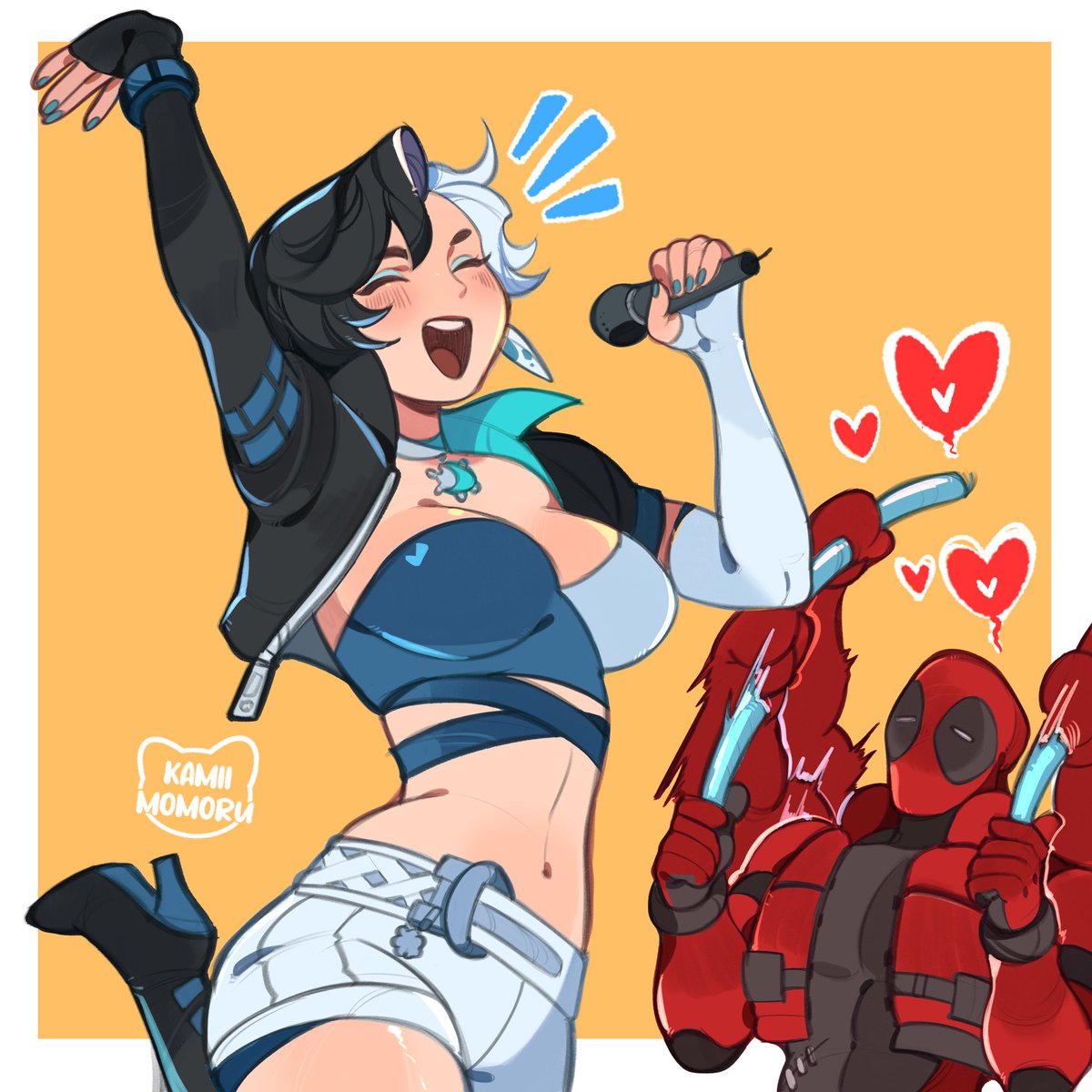 kamii_momoru's tweet image. Luna and her biggest fan