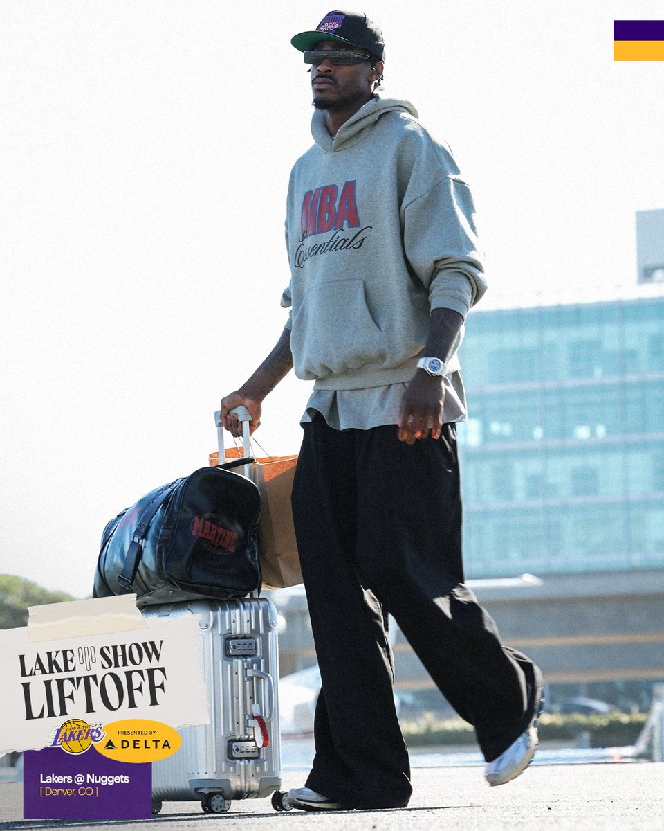 Lakers's tweet image. &amp;amp; we're off!

@Delta | #LakeShowLiftOff