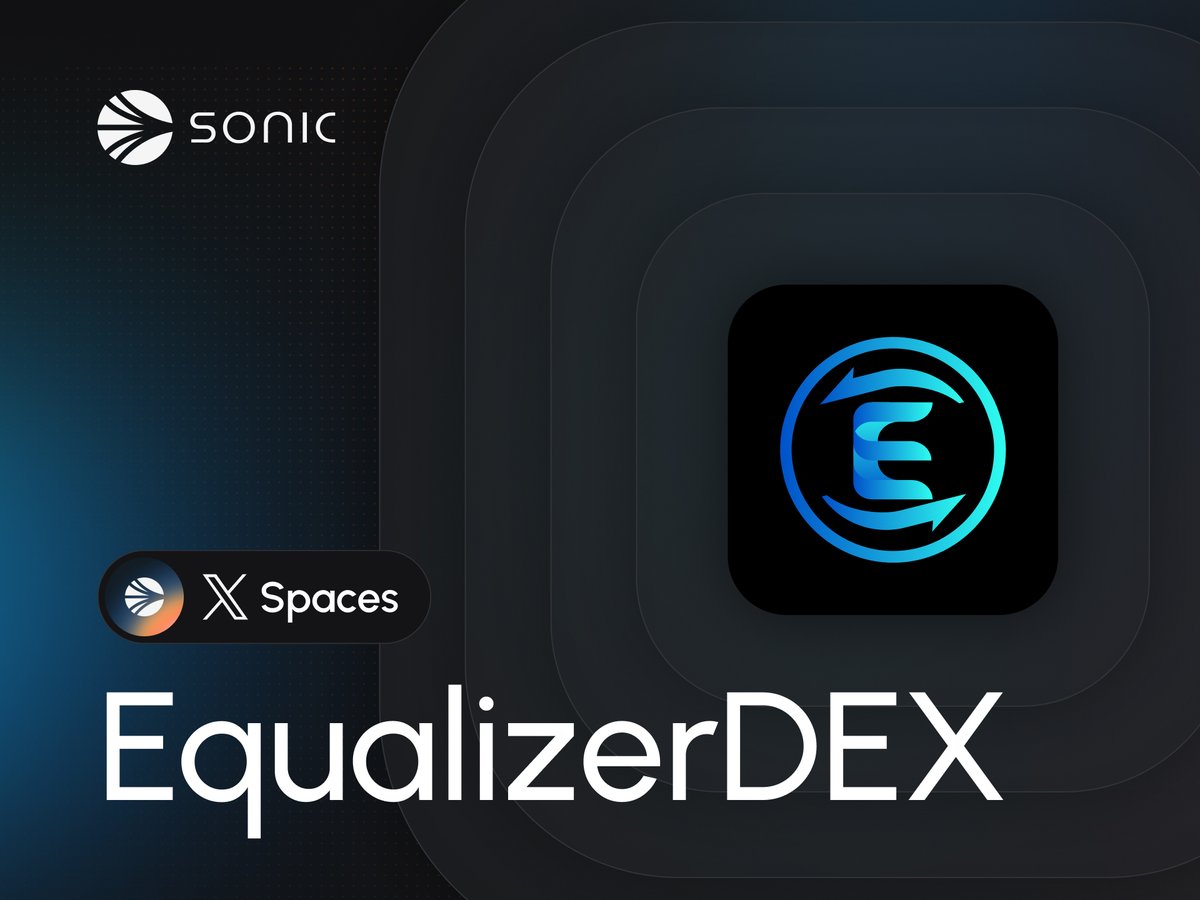 SonicLabs's tweet image. 🎙️ The first Sonic Space of 2026!

Join us tomorrow, January 20th, to chat with @blakehooper85 from @Equalizer0x as we dive into all of their most recent updates.

⏰ 12pm PST/3pm EST
🔗