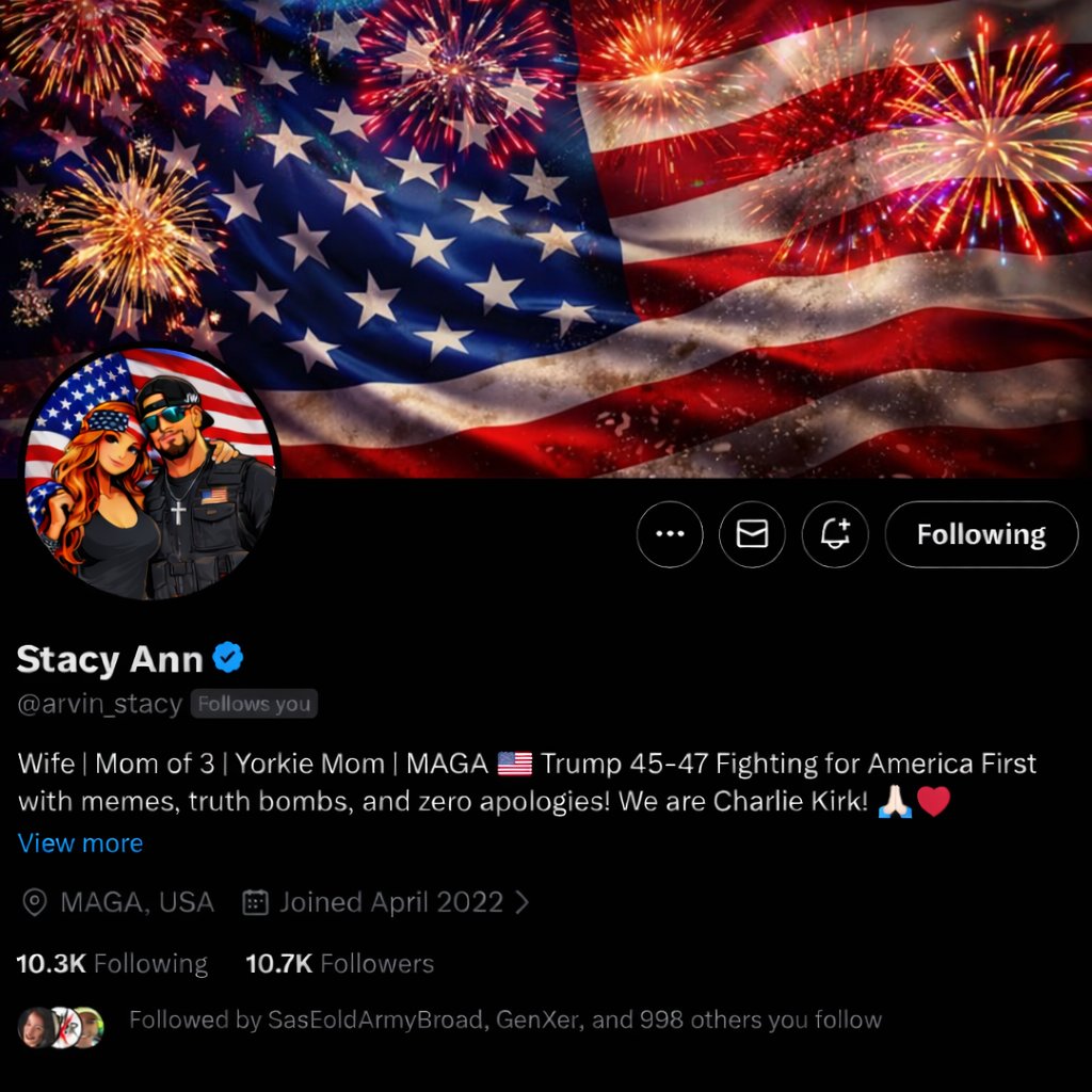 BBrodess1965's tweet photo. I would like to shout out my good friend @arvin_stacy She is pure MAGA who loves God and Family, She will entertain you with her amazing AI animations. And she is an all around Great follow. Please and and repost.. https://t.co/tBS2pb7gsM