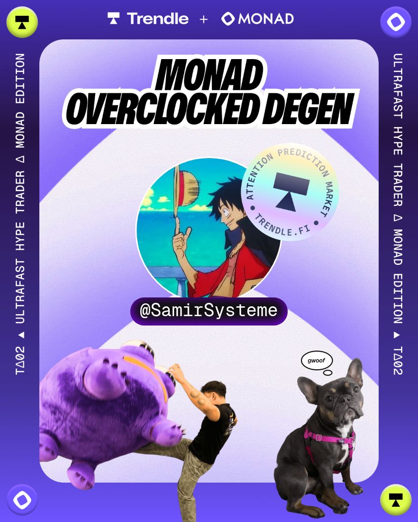 Gm 🎉
Join this project honestly I got to know it through Monad Participate to get OG card from Trendle Loving you in a community <a href="/TrendleFi/">Trendle</a> 💜