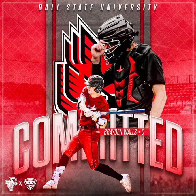 LCIndiansBball's tweet photo. Congratulations to Lake Central's class of 2027 catcher Brayden Walls who has committed to Ball State University.  A lot of hard work young man...keep it up!!!  Huge improvement in all skills since last spring.  Looking forward to a big spring from him. https://t.co/LzR9PkH9QA