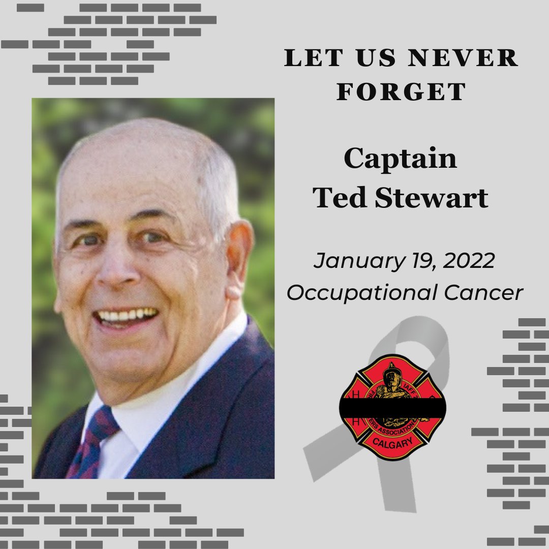 CGYFireFighters's tweet photo. Never Forget – Captain Ted Stewart – January 19th, 2022

Occupational Cancer
#NeverForget #yycfire https://t.co/bXvQsqVqRI