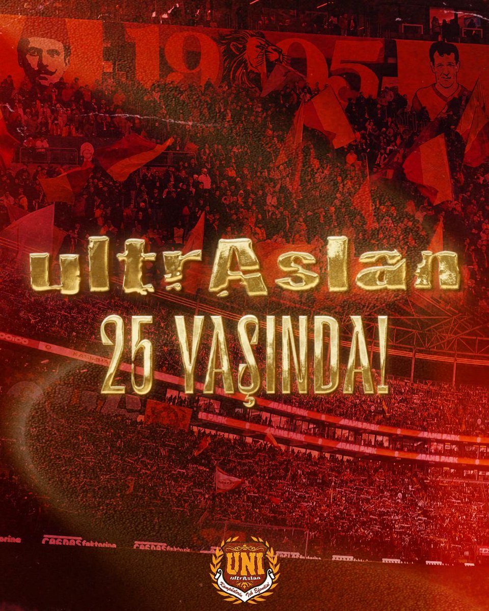 Kurulduğu günden itibaren #GalatasarayİçinYaşıyoruz diyerek gecesini gündüzüne katan, Arma uğruna yıllarını veren, ağabeyiyle kardeşiyle her zorluğun üstesinden gelen Galatasaray taraftarının kalbi ve ruhu ultrAslan! #ultrAslanUNI