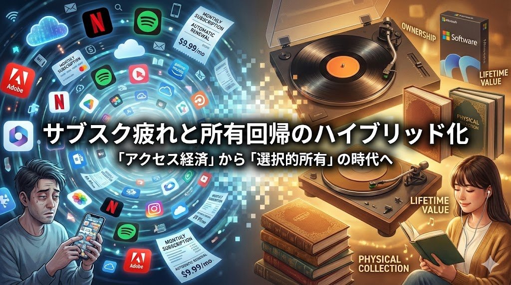 💡「サブスクの解約忘れで年間133ドル無駄に」  

これ、あなたも当てはまる？  

実測219ドル vs 推定86ドル―― 認識とのギャップが生む市場機会  

サブスク疲れとハイブリッド消費を データと歴史から読み解く本格分析👇
eternalstudent.jp/entry/2026/01/… 

#サブスク #起業アイデア #ビジネスチャンス #副業