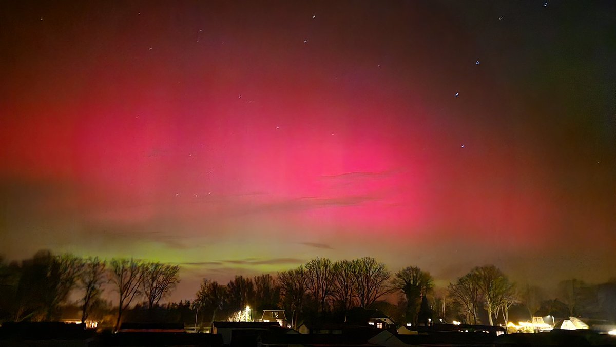 Noorderlicht zichtbaar in de provincie Drenthe. Prachtig!