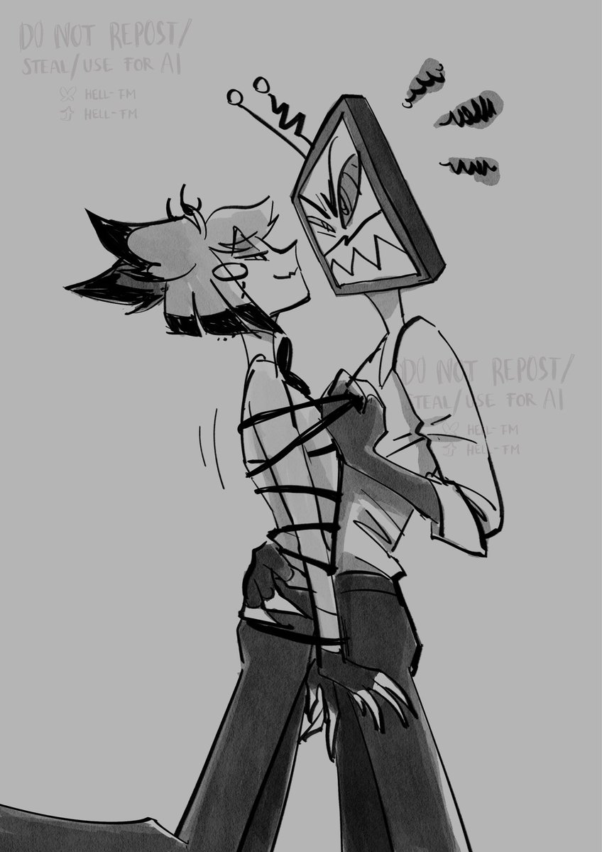 If you see an emotionally unstable TV man yelling at me and threatening me, don’t safe me. I‘m exactly where I want to be.
- Alastor, probably

(Also I wished I could animate this 😭 someone pls teach me)

#voxal #staticradio #radiostatic #alastor #vox #hazbinhotel
