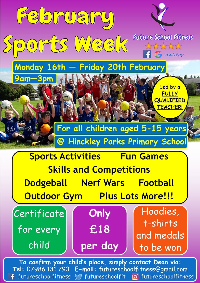 ⭐️ ⭐️ ⭐️ 4 WEEKS TO GO!! ⭐️ ⭐️ ⭐️ 

With still 4 weeks to go until our next sports camp, well over half of the spaces have been taken already, so we are expecting another fully booked camp!! 🎾🥅⚽️🏀🏏⛹️‍♀️

Message us to book your child’s space to secure their spot! 👍