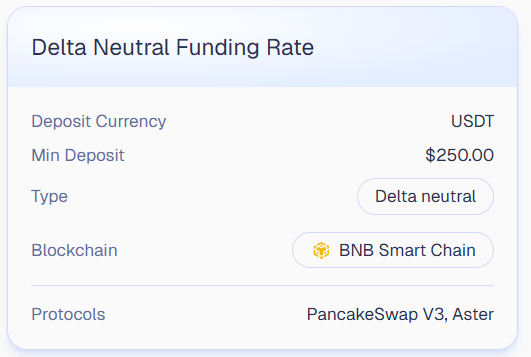 👉New Strategy Released

Our second strategy is now live: Delta Neutral Funding Rate Strategy.

This strategy is designed to generate yield in any market environment. Whether the market goes up down or sideways. The yield does not come from speculation but from real market