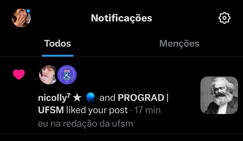 studymiranda's tweet image. A UFSM CURTIU MEU TWEET PQP