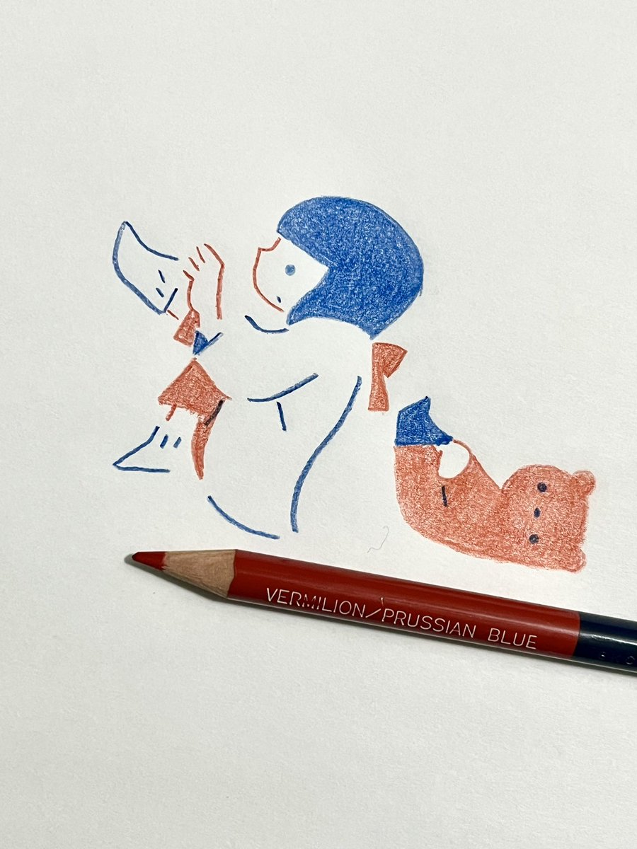 「赤青鉛筆で描いています」|ryukuのイラスト