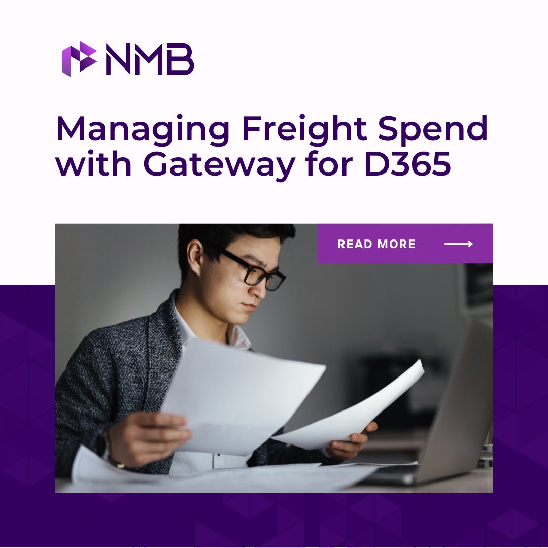 In our latest blog, we explain how NMB’s Gateway for D365 eliminates these gaps through automated invoice reconciliation, real-time rate validation, and tight TMS integration.
Freight costs directly affect your margins. Learn how to take control: shorturl.at/OMBtq
#D365