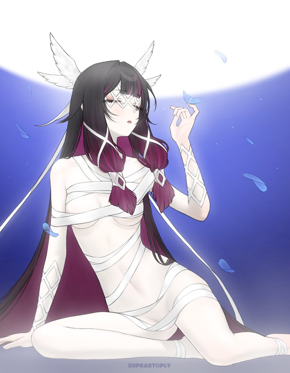 “The sky is clear again. Tonight we’ll be able to see the moon 🌑”

 #コロンビーナ #Columbina #art #fanart #GenshinImpact