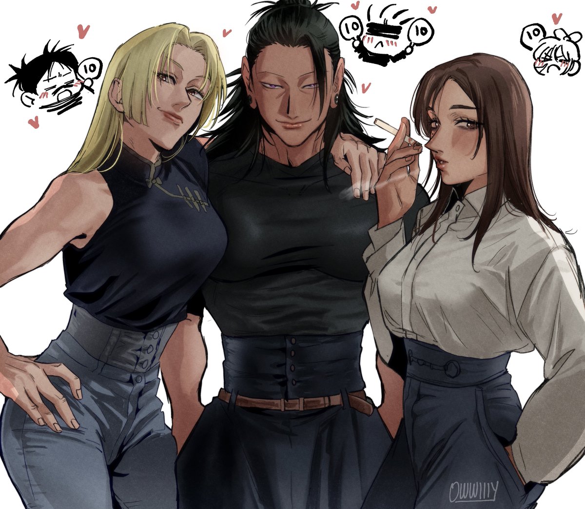 OwwlllY's tweet image. waist goats #JujutsuKaisen