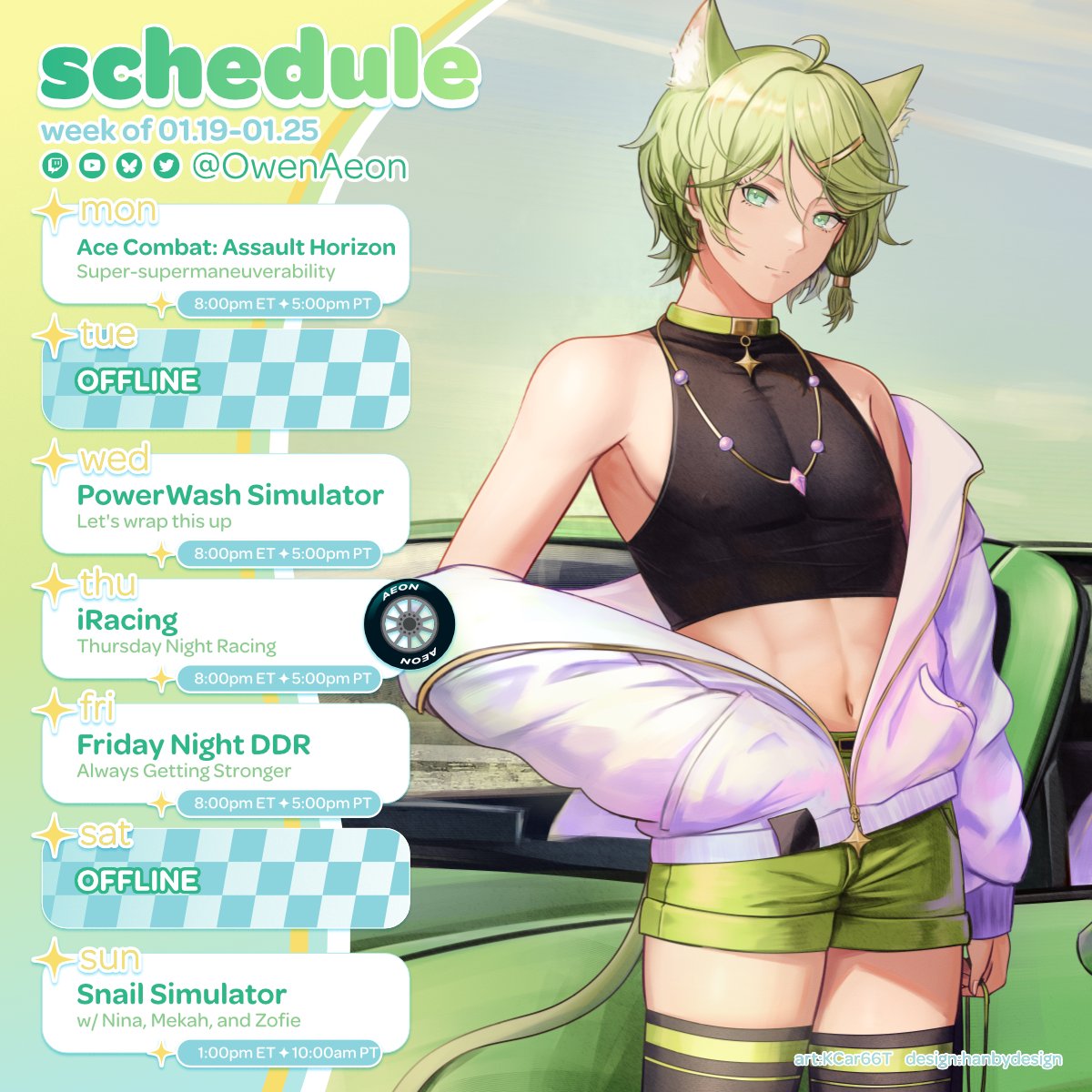 Hiiiiii Mechanics 💚 welcome to the new week, hope you're surviving January okay 😩 we're having lots of fun with AC: Assault Horizon so more of that tonight, trying to wrap up PowerWash Sim on Wed, and Snail Simulator with friends on Sunday!! 🐌✨