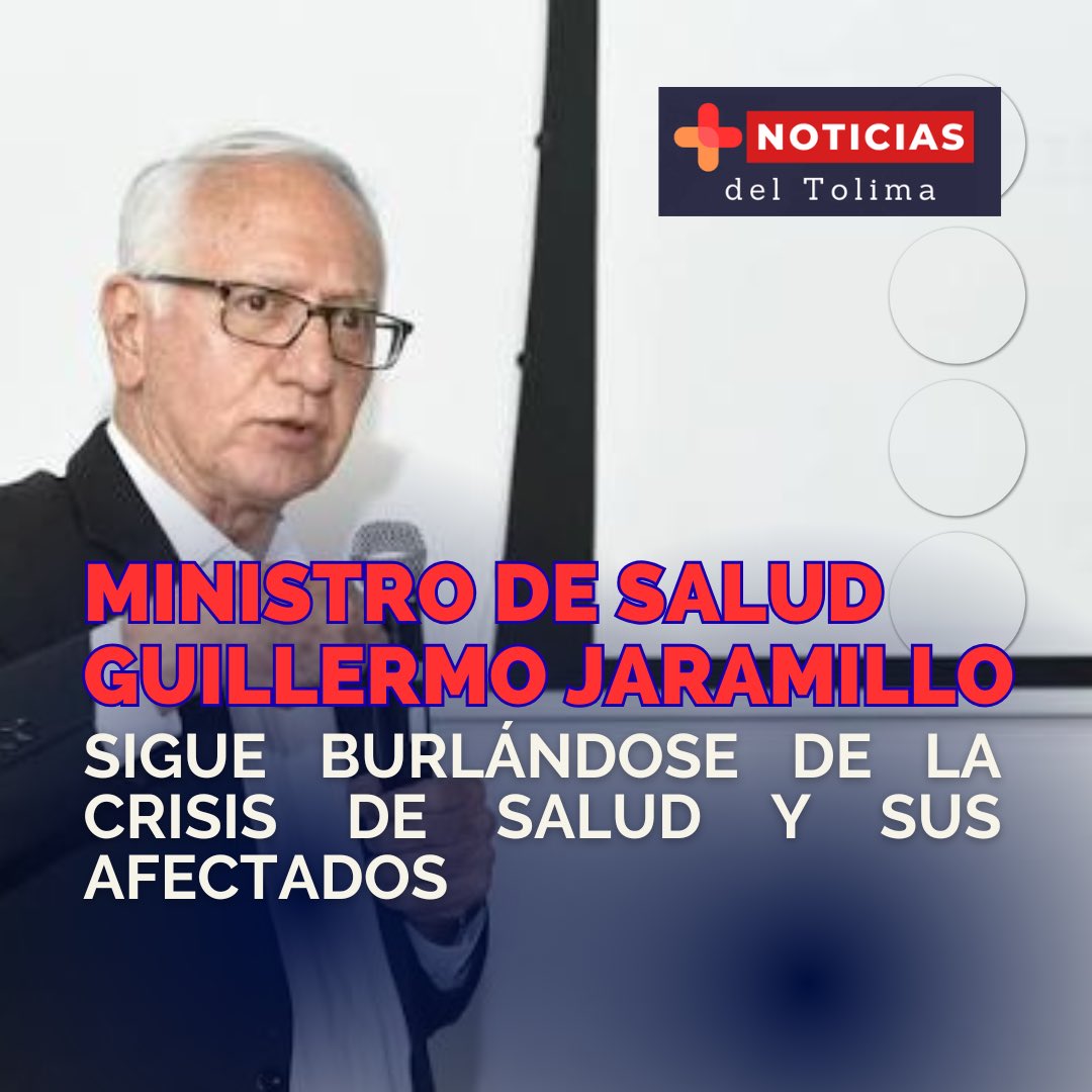 Polémica nacional por el tono del MinSalud.

Con la frase “Los ricos también lloran”, el ministro Guillermo Alfonso Jaramillo respondió al llanto del gerente del Hospital San Rafael de Itagüí, quien denunció la grave crisis financiera y la falta de pago a trabajadores de la salud