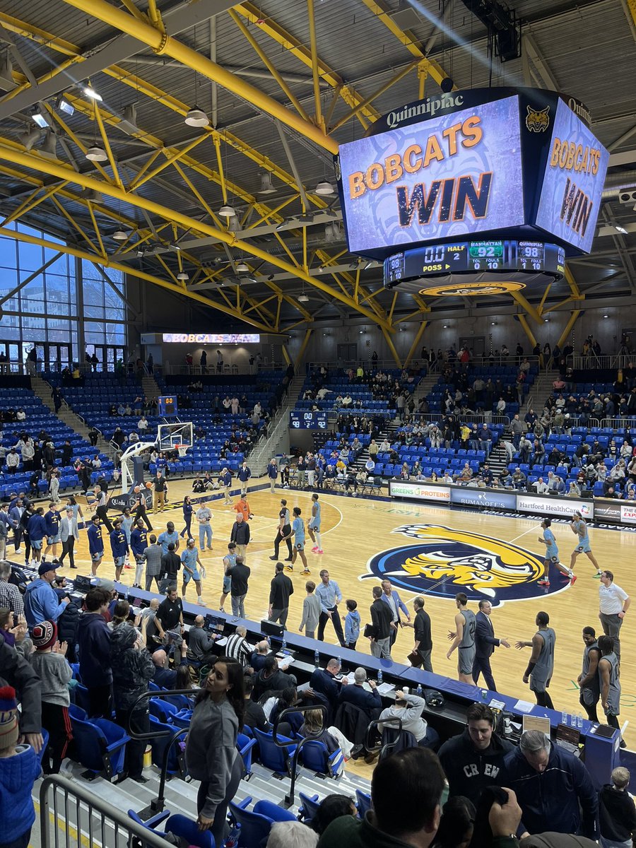 A much needed win for Quinnipiac. A second half comeback puts them over Manhattan and Tom Pecora gets his revenge on John Gallagher. 

Bobcats haven’t played great lately, but this stops their losing streak and should give them a boost. Lots to improve on before Atlantic City.