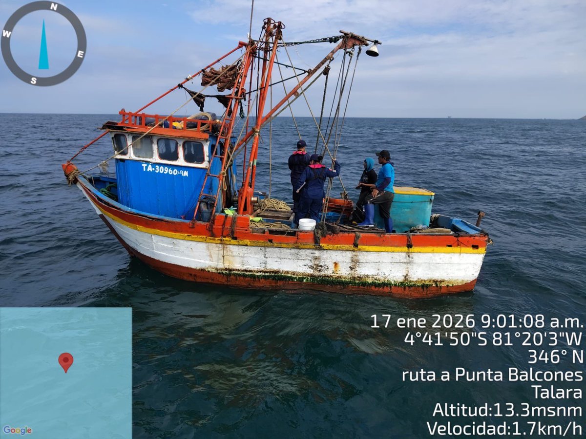 MGP_DICAPI's tweet image. El día sábado 17 de enero, la Capitanía de la Puerto de Talara, en acciones de Policía Marítima, a bordo de la Patrullera de Costa (PC-232), realizó un operativo denominado Punta Balcones en Piura. Se intervino la embarcación pesquera “SIEMPRE ESTHER”. acortar.link/dBaXaf