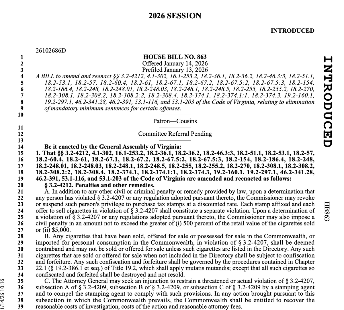ChristianHeiens's tweet image. Democrats in Virginia have introduced a bill to eliminate mandatory minimum sentencing for rape, manslaughter, assaulting a law enforcement officer, possession and distribution of child pornography, and all repeat violent felonies.