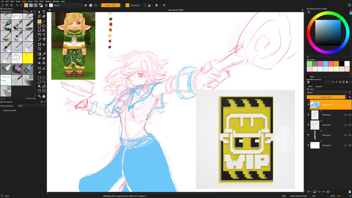 Mato_II's tweet photo. Loved my in game avatar too much that I drew it lmao
WIP thought (estimated finish time: Indefinitely)
Share yours if you did also
#Hytale #hytalefanart https://t.co/brGMSGyr9j