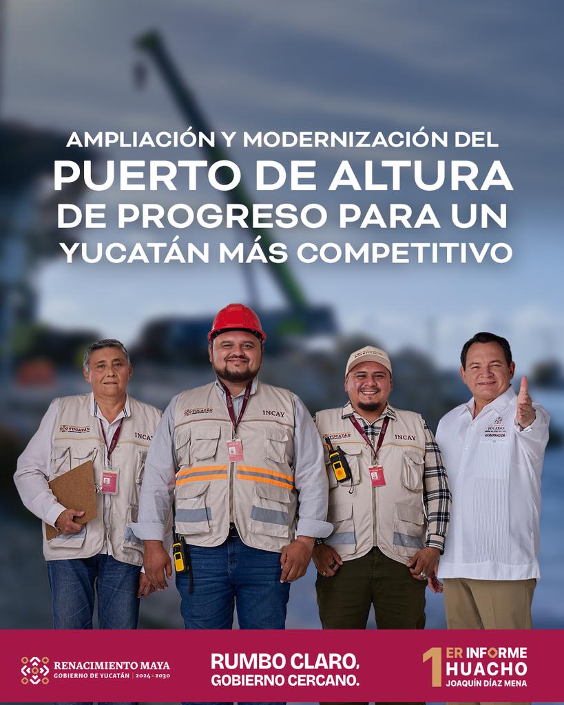 Infraestructura estratégica para el desarrollo de Yucatán. El Puerto de Altura de Progreso avanza como una obra clave para fortalecer la economía, atraer inversión y generar más oportunidades para las y los yucatecos. 🚢⚓

#RumboyCercania 👉yucatan.gob.mx/informe
