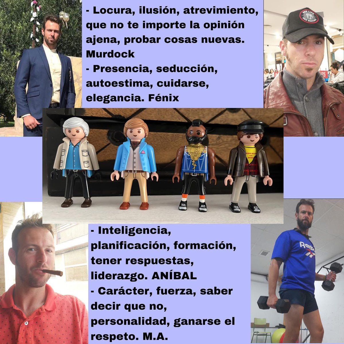 El equipo A
Con cuál te identificas más?
Con uno, con varios o un poco de todos?
#elequipoa #theteama