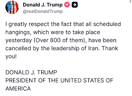 Neden Trump İran’a saldırıyı askıya aldı?

Bunun nedeni, İran’da yakalanan ve asılmak üzere olan yaklaşık 800 MOSSAD ajanı olabilir mi?

Ortaya atılan iddia şöyle:

Trump’ın Grönland’ı işgal etmeye hazırlanması Danimarka’yı ciddi şekilde kızdırdı.

Durum son derece ciddiydi.