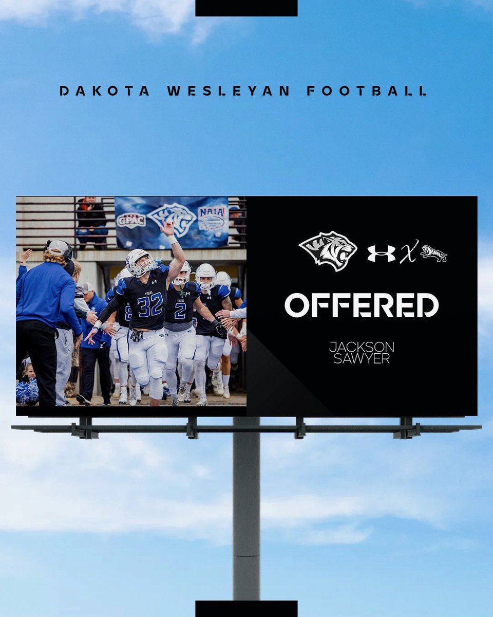 JJSaw14's tweet image. Beyond blessed to have received my first offer from @dwtigerfootball !! Thank you to @CoachKretch @Bailey_B_B @CoachMasonFrost and staff for the tour today! Thank you to my parents and high school coaches for getting me here!🏈 @ChaseSawman @CoachWalkMVFB