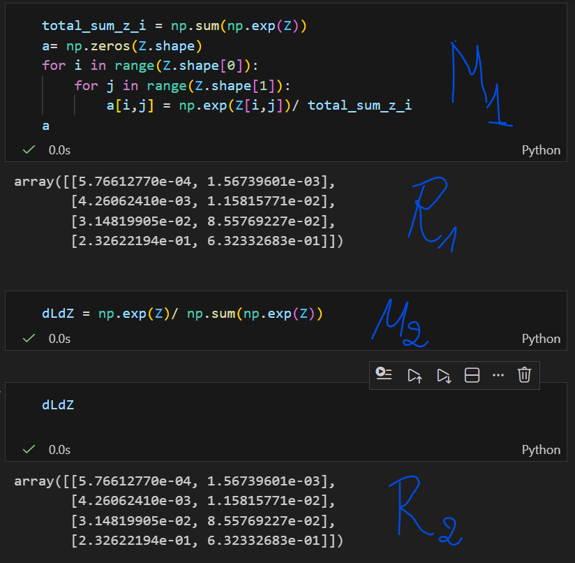 ChrisByab's tweet photo. I wonder why people do prefer to suffer rather than make their work easier... R1 = R2, same results, different techniques (M1!=M2)... 

Pure Python vs NumPy (Broadcasting techniques) Do you prefer pure Python over NumPy? #datascience" https://t.co/NZVgn3m4eB