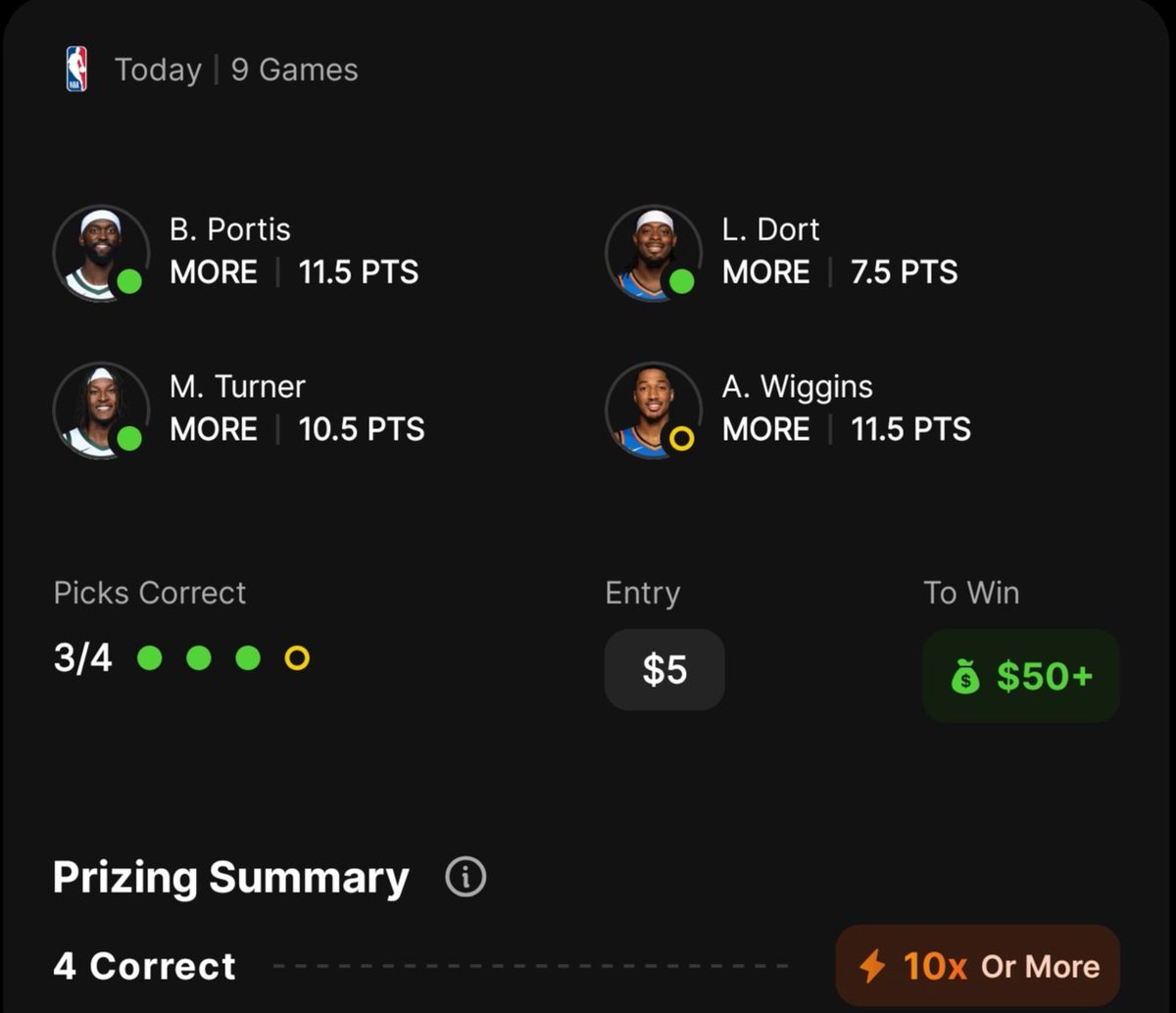 Wiggins, throw me one 3pt to clear this Pick6 would ya? 🔥