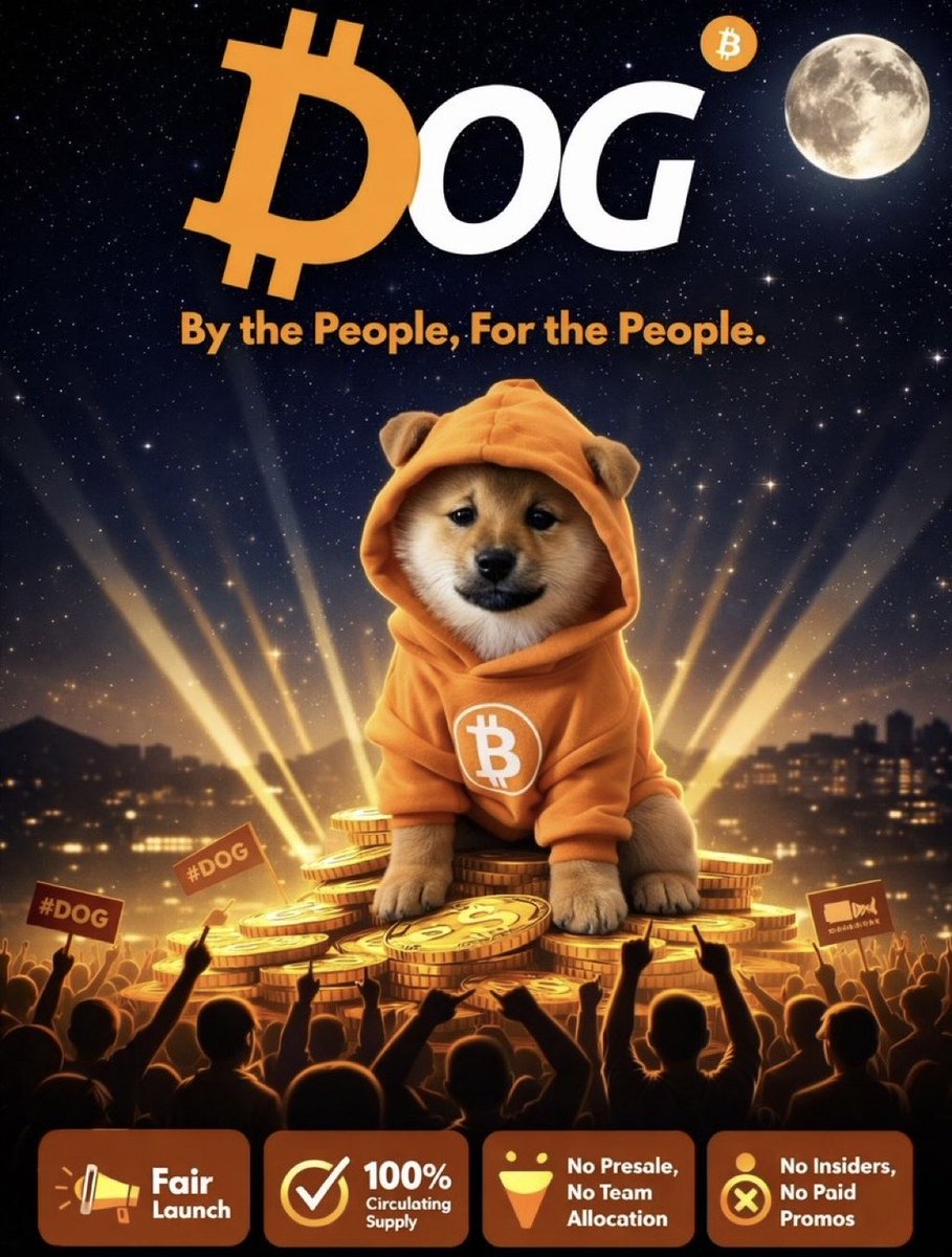 11+ years holding Bitcoin… never felt this inevitable again. $DOG is pure. $ DOG bends the knee to NO memecoin — not even Dogecoin. DROP THE  E!!!!!!!!!!!!!!!!!!! $DOG is KING 🧡👑 #BitcoinOfMemecoins