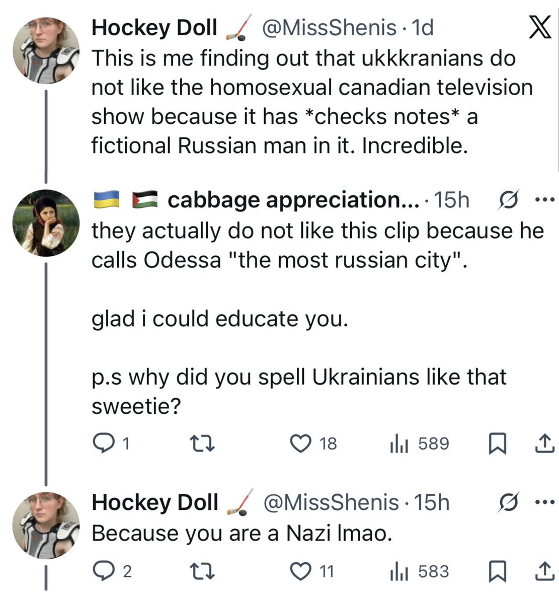 average conversation between a ukrainian and a heated rivalry fan