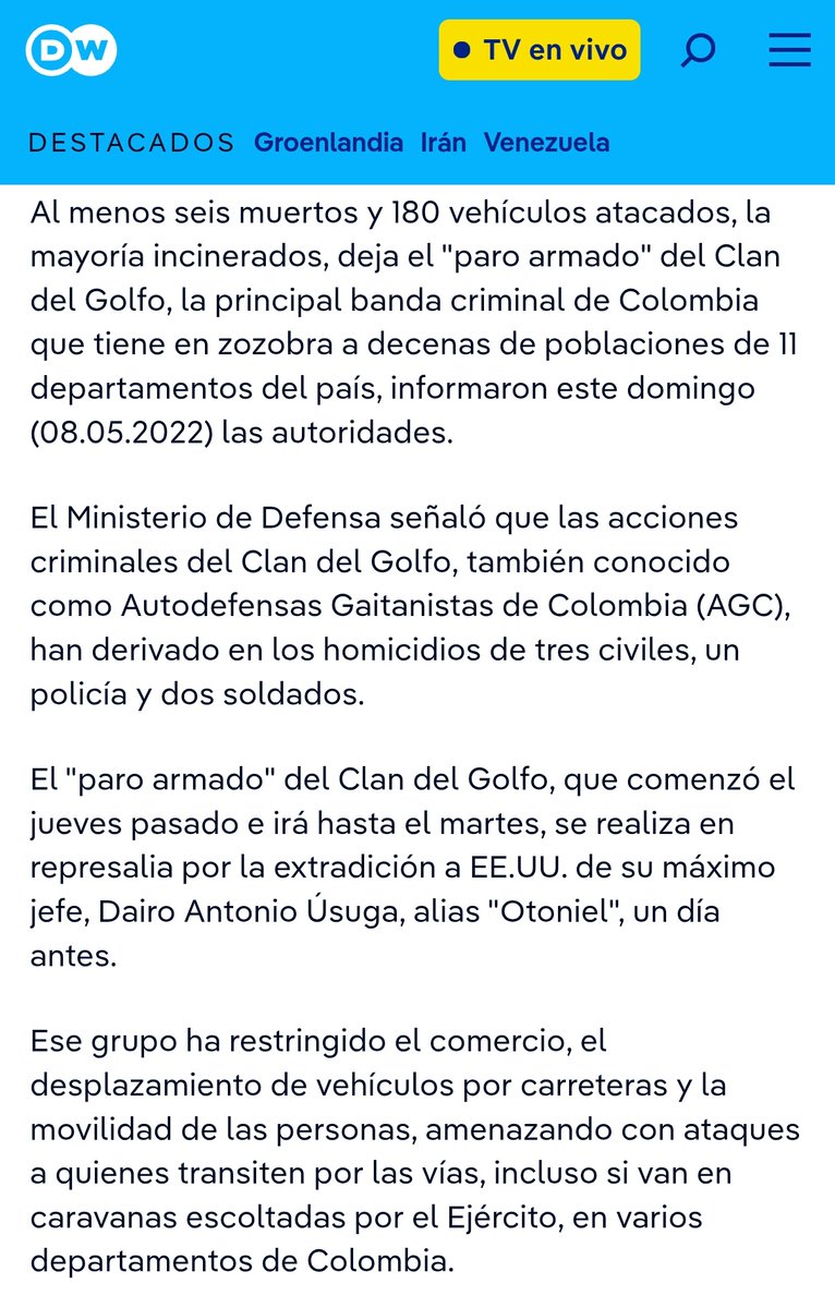 JUCAMOSBA's tweet image. Y donde estabas vos gran pendejo para decir lo mismo por el“paro armado” realizado por el Clan del Golfo, durante los días 5, 6, 7, 8, 9 y 10 de mayo de 2022 que dejó 398 hechos de violencia que sucedieron en 194 municipios de 13 departamentos??? Dónde estabas??