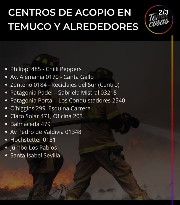 canyongrant's tweet photo. puntos de acopio de ayudas en #Temuco https://t.co/98tNxnokol