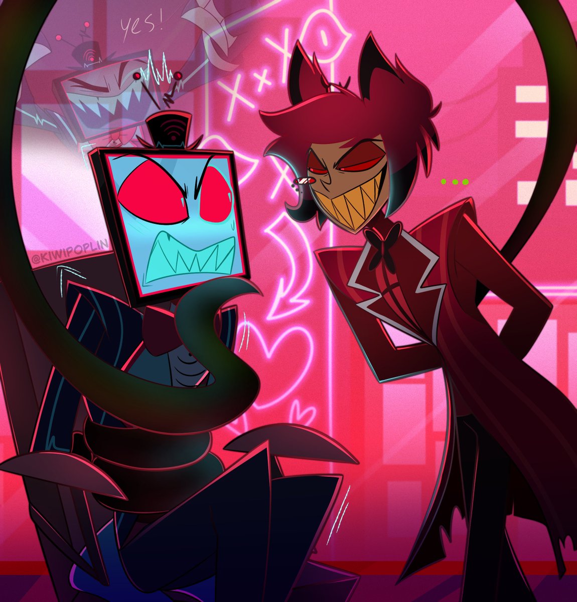 kiwipoplin's tweet image. Don't help him. He's right where he wants to be

#hazbinhotel #hazbinhotelalastor #hazbinhotelvox #radiostatic