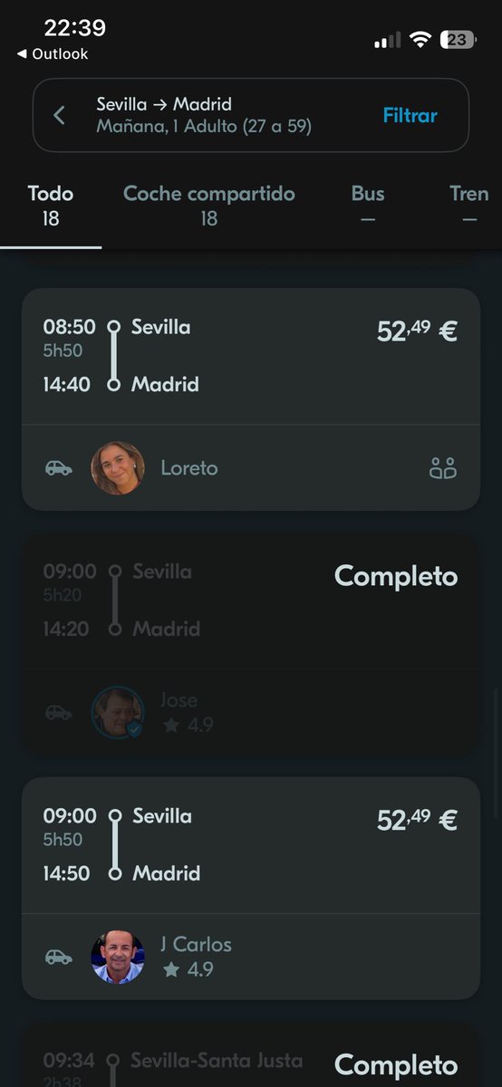 Como 5 estrellas en <a href="/blablacar_es/">BlaBlaCar España</a>, creo en la economía colaborativa. Pero lo que vemos tras el accidente en #Adamuz es una desvirtuación total del sistema. 📉
Ver precios de +52€ aprovechando la falta de trenes NO es compartir gastos, es especulación ante emergencia grave. 🛑