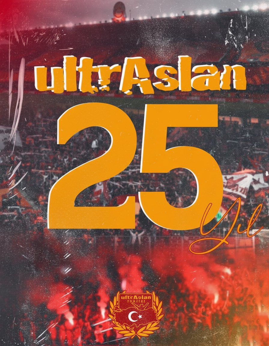 TÜM DÜNYADAKİ EŞSİZ, GALATASARAY TARAFTARININ KALBİ, BEYNİ, RUHU VE SESİ ultrAslan’ın 25. YILI! 
#GalatasarayİçinYaşıyoruz 

#uAYurtiçi