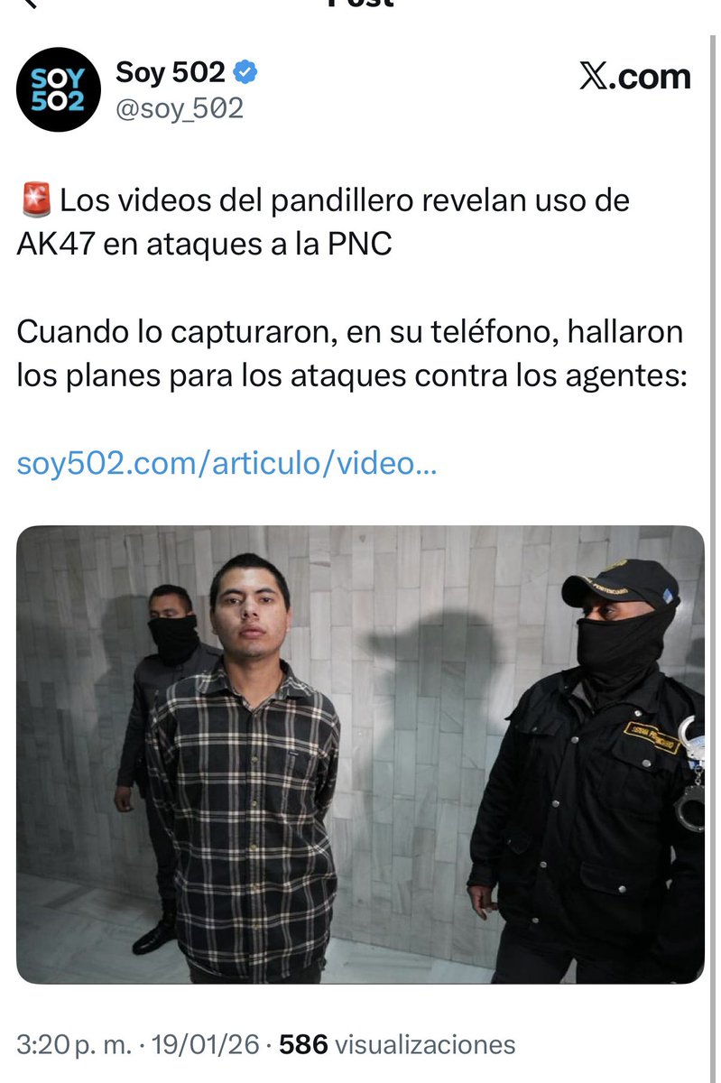 🚨🚨‼️Dijo que su profesión era pandillero‼️
‼️Cuando lo capturaron, en su teléfono, hallaron los planes para los ataques contra los agentes‼️ 
PERO 🛑 El Juez de turno ligó a proceso penal a Harol Salguero, alias "Liro Rebelde", SOLO por los delitos de portación ilegal de arma