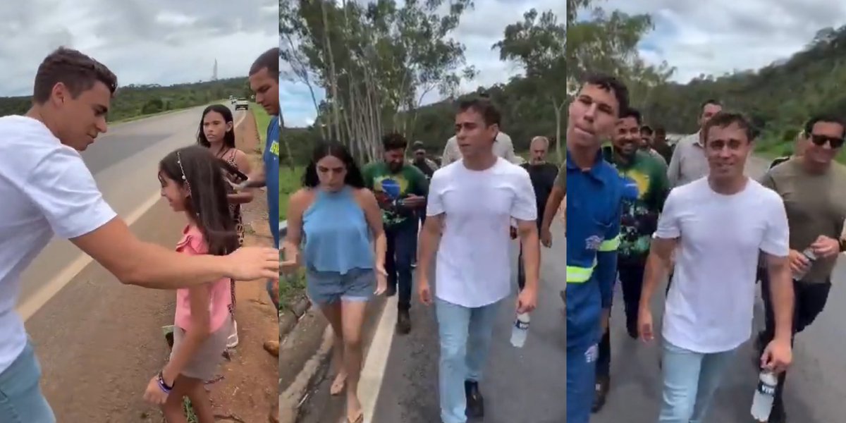 🇧🇷🔥APOIO TOTAL! Nikolas Ferreira segue a pé rumo a Brasília em um ato de coragem, por justiça e em defesa da liberdade.

A caminhada cresce a cada momento, com cidadãos se juntando ao longo do trajeto e lideranças que já manifestaram apoio ou estão a caminho, como Gustavo Gayer,