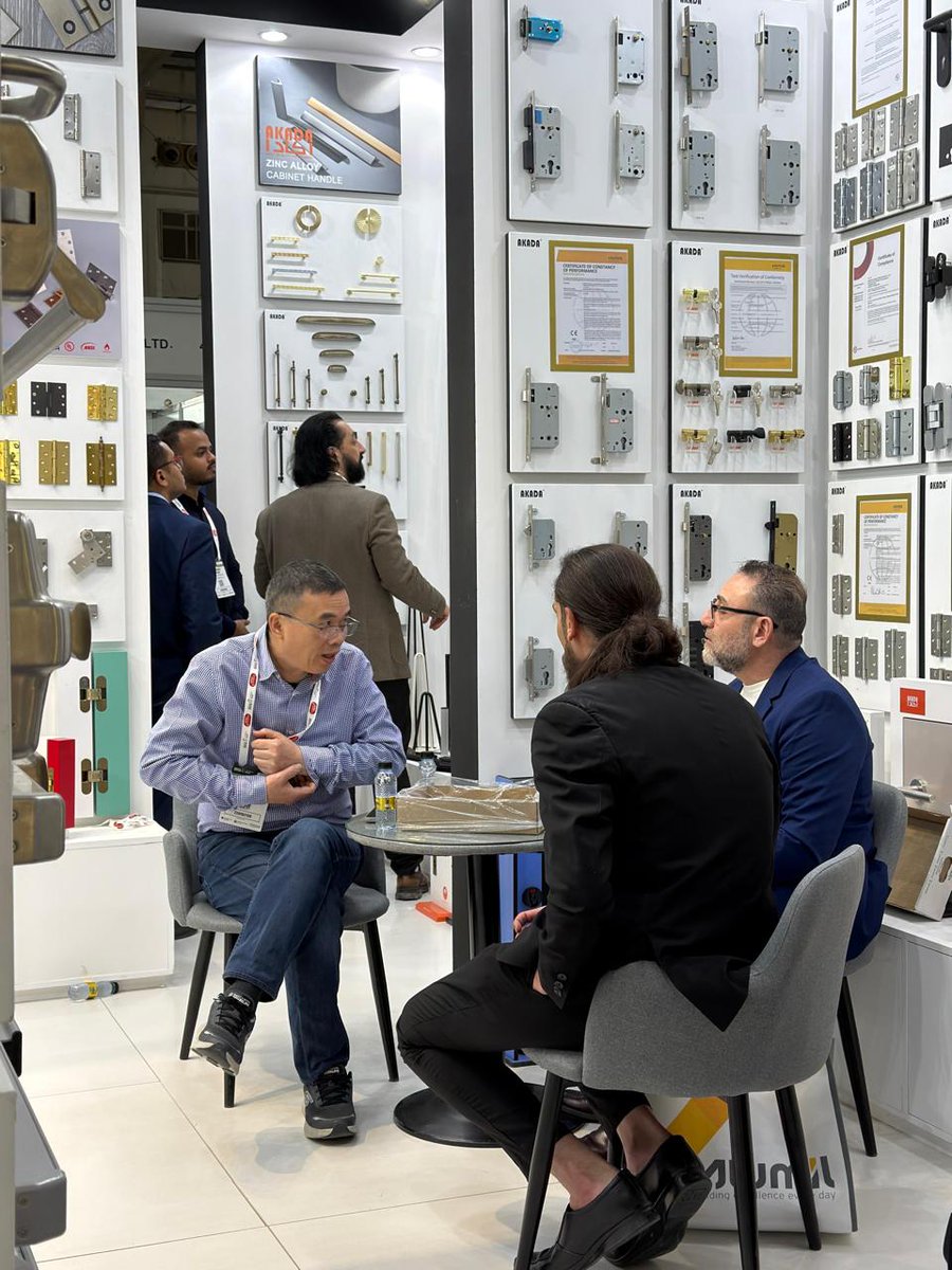 akadaco's tweet photo. A powerful first day at #Big5Saudi! Acada’s booth stole the spotlight with our smart door solutions &amp; exclusive Roshni Riyadh facade tech. The visitors' amazement said it all! 🔥
Join us in Hall 4, Stand 4D151 over the next 3 days.
#Acada #SmartDoors #SaudiExhibition #Innovation https://t.co/U2dovrzVPw